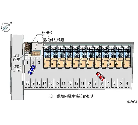 ★手数料０円★福山市西新涯町　月極駐車場（LP）